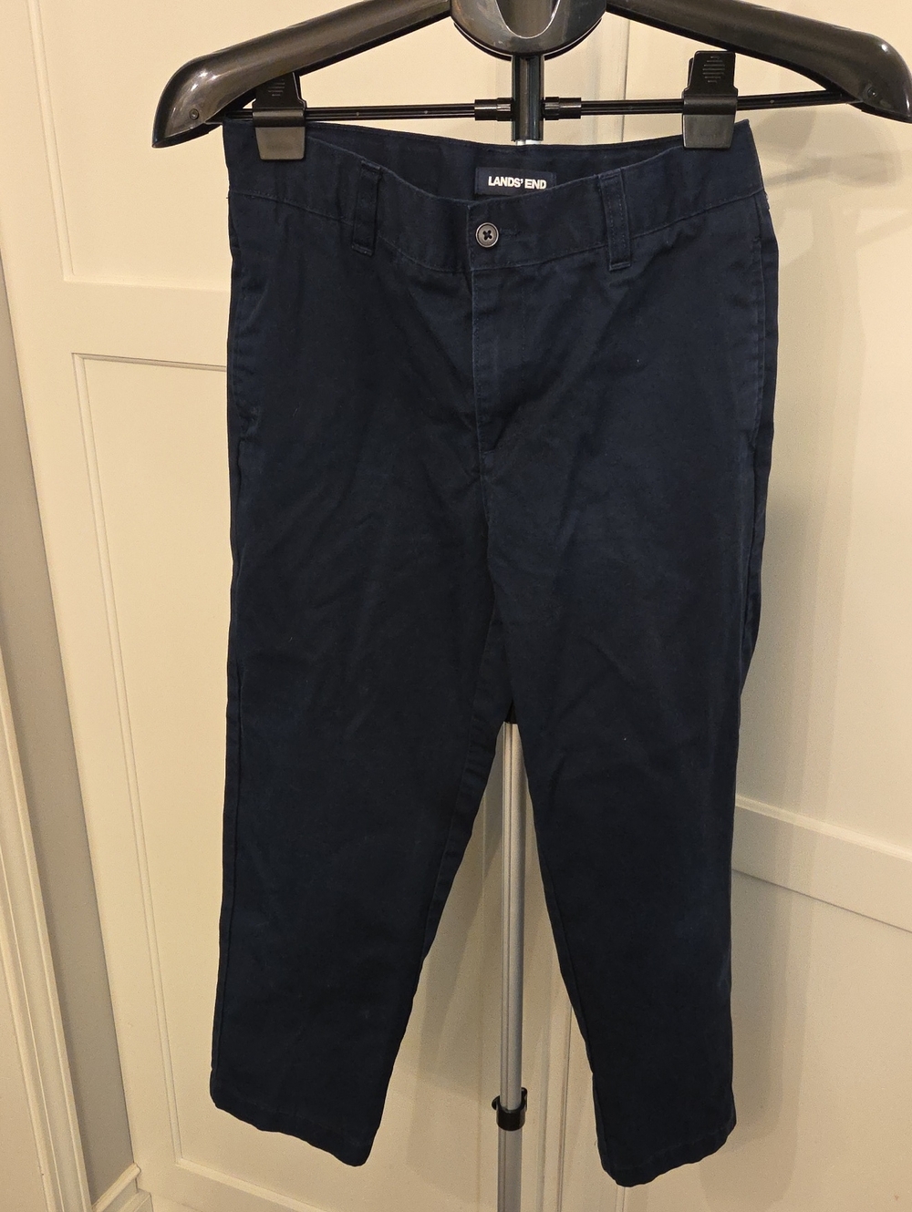 Lands' End Boys Navy Casual Cotton Chinos. School Uniform Pants 10H